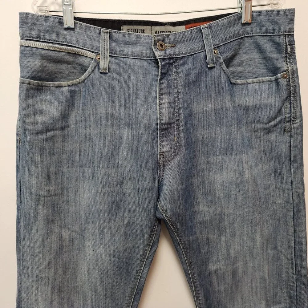 Levi Strauss Signature Authentics Slim Straight Jeans‎ Mens Size 36x32 Blue EUC
